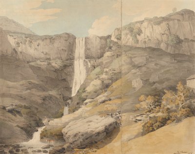 Uitzicht op de Rhydaer door Francis Towne